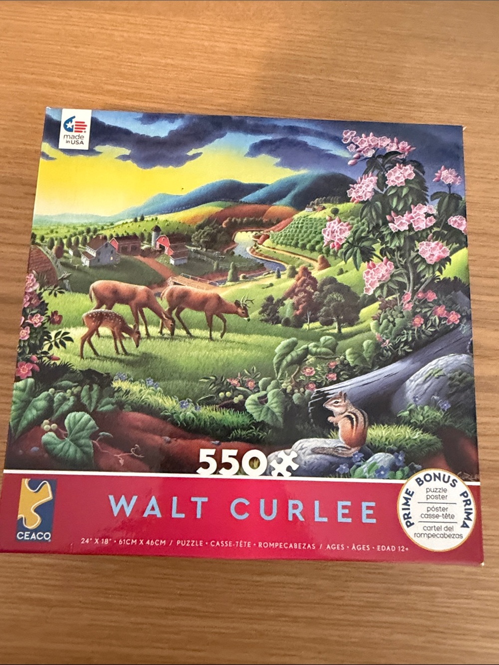 Walt Curlee 550-Piece Puzzle in Green and Pink